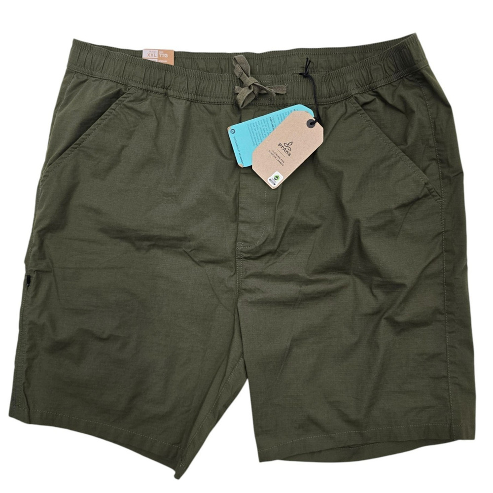 prAna Shorts Men XXL Green Lightweight Summer Hiking Travel Vacation Casual 2X